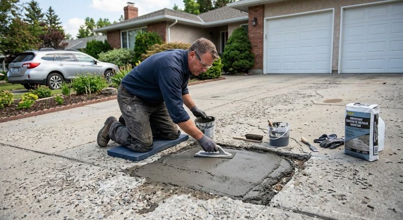Cement Driveway Repair in West Des Moines, IA