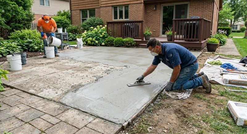 Patio Resurfacing in West Des Moines, IA
